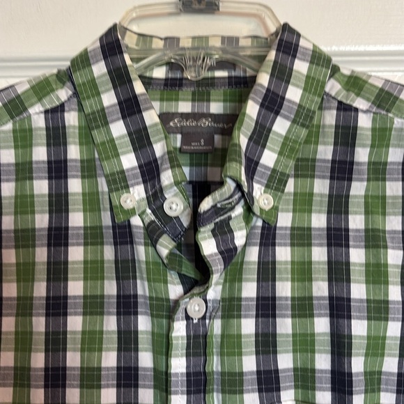 Eddie Bauer Men's green and white long sleeve button down shirt size small - Picture 2 of 8